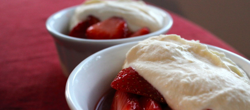 Paleo Strawberries and Cream (WARNING – REAL DAIRY!)