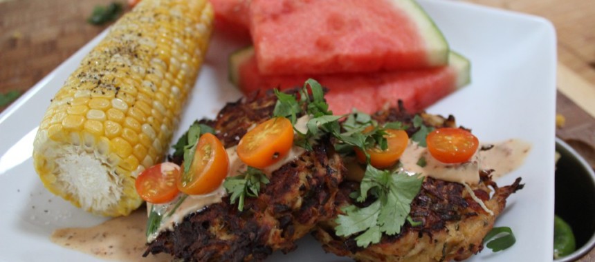Paleo Turkey Fritters with Chipotle Mayo