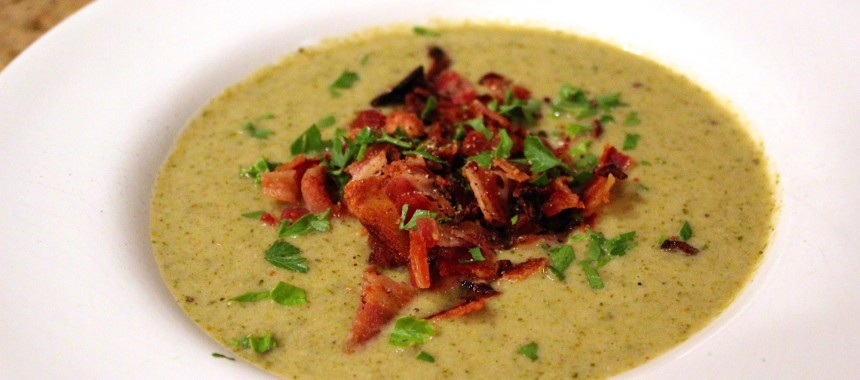 Cream of Broccoli Soup with Bacon