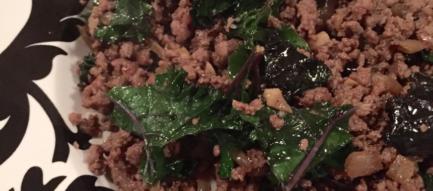 30 Minute Meal- Ground Beef and Kale Bowl